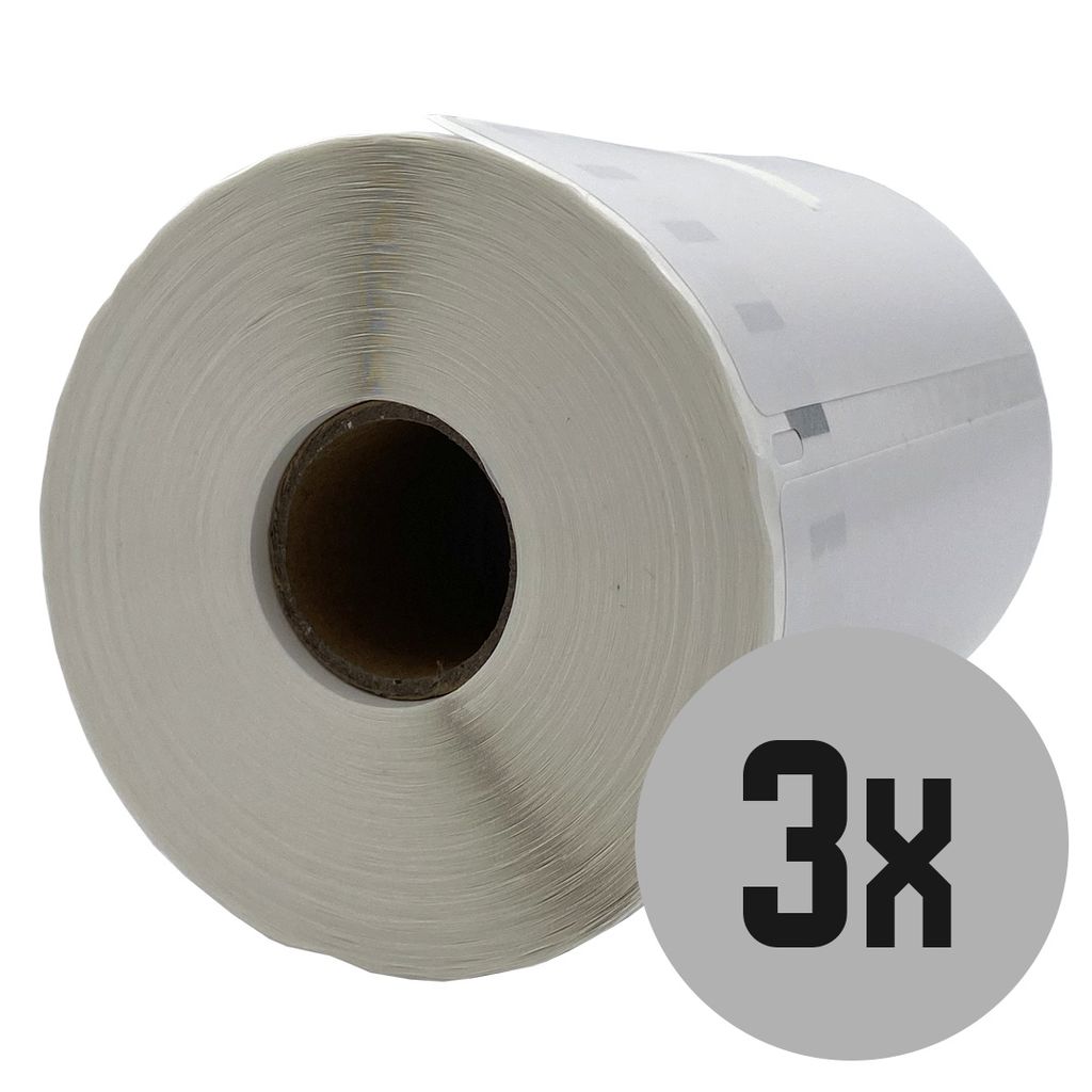 DULA Etiketten - Kompatibel mit Dymo Compatible labels - Weiß - S0904980 - Grote verzendetiketten - 3 rollen - 104 x 159 mm - 220 labels per rol
