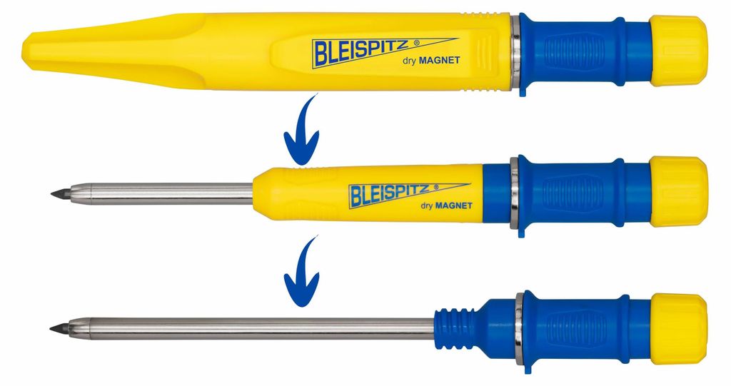 Bleispitz dry MAGNET (Tiefloch-Marker mit Magnetverschluss, Ein-Hand-Bedienung)