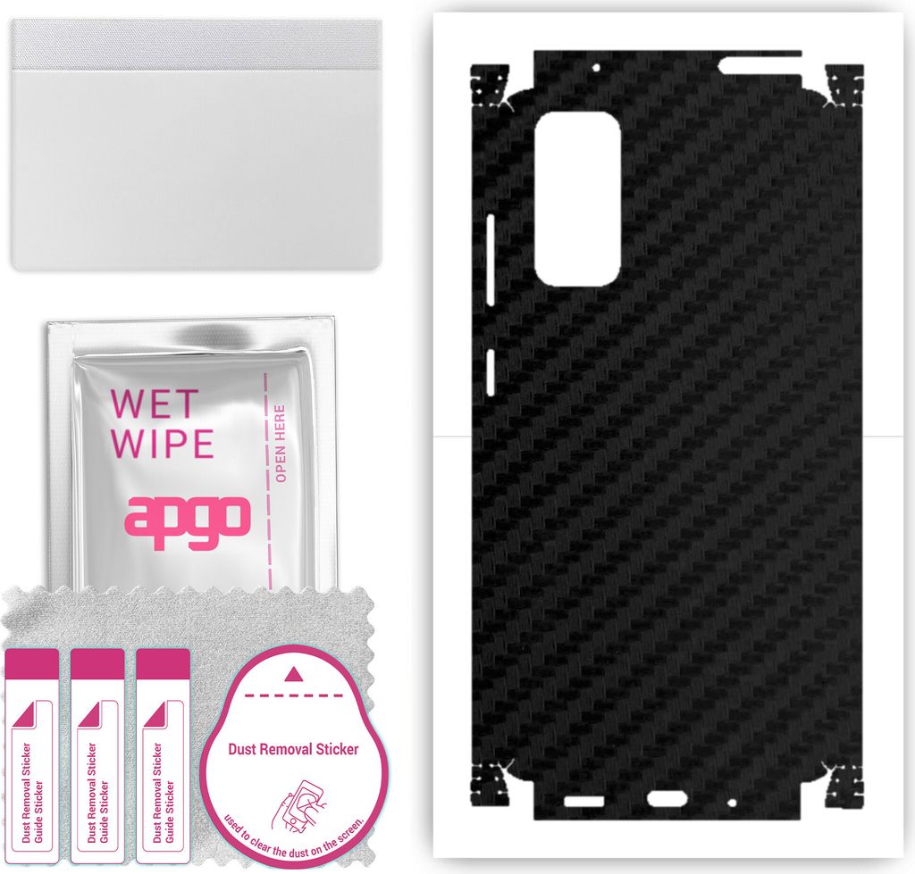 apgo Rückseite + Seiten Schutzfolie, Skin, kompatibel mit Samsung Galaxy S20 FE, Hinten Displayschutzfolie aus Vinylfolie, kratzfest, einfache Mon...