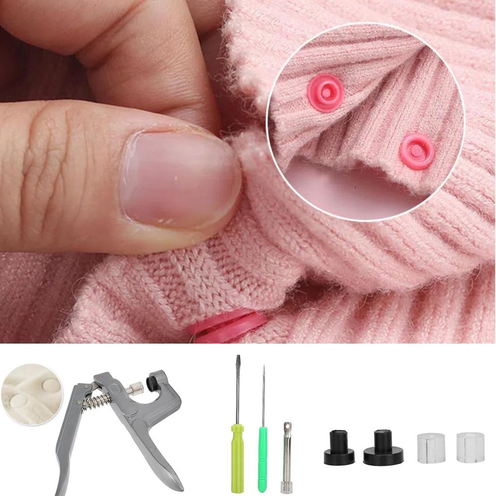 Kunststoff Druckknopfzange Set - Pfeil Druckknöpfe - Handwerkzeug für Kleidung - Nähen - Kinderbekleidung - DIY Lederbearbeitung