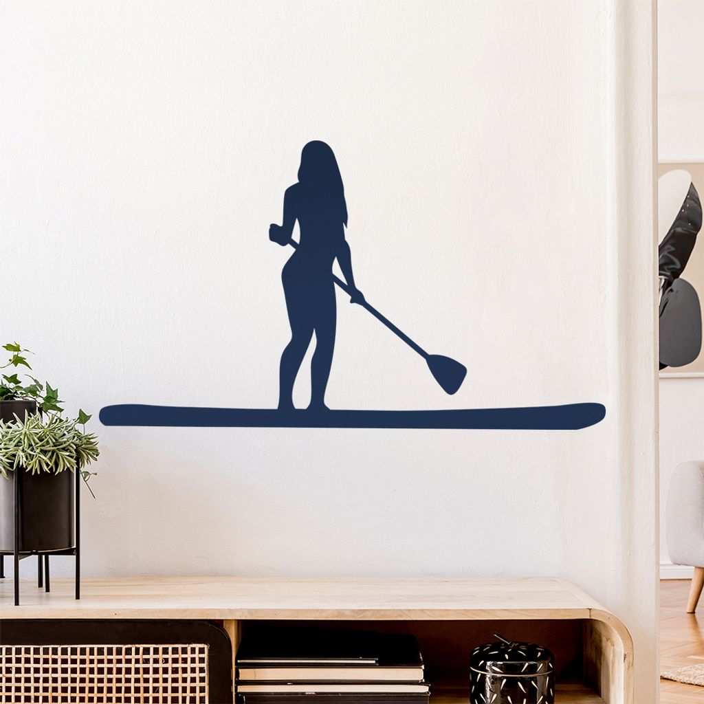 Stand Up Paddling Figur Wandtattoo Wandaufkleber Wall Sticker - Dekoration, Küche, Wohnzimmer, Schlafzimmer, Badezimmer