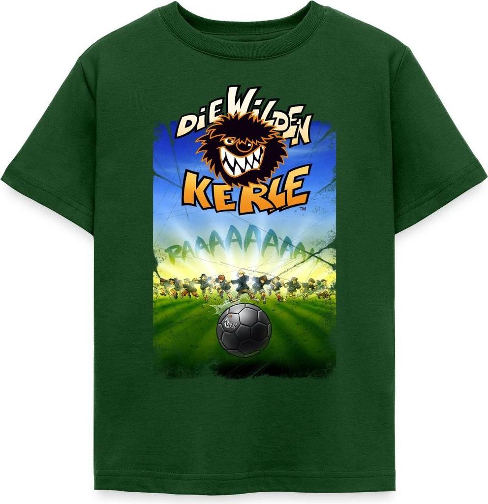 Spreadshirt Die Wilden Kerle Angriff Kinder T-Shirt, 98/104 (3-4 Jahre), Forstgrün