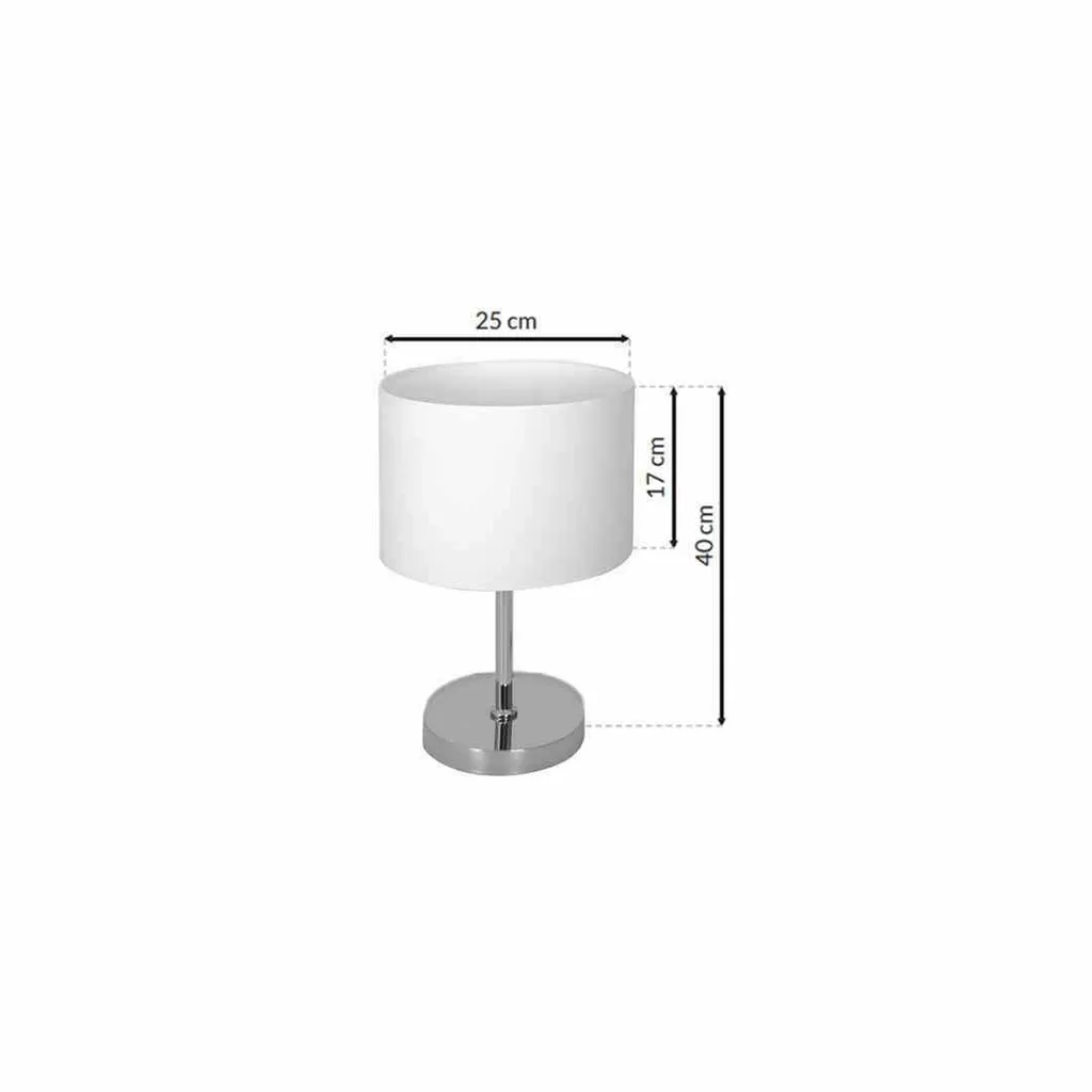 Lampe de table CASINO Milagro chromée blanche E27 40x25cm chic - 5
