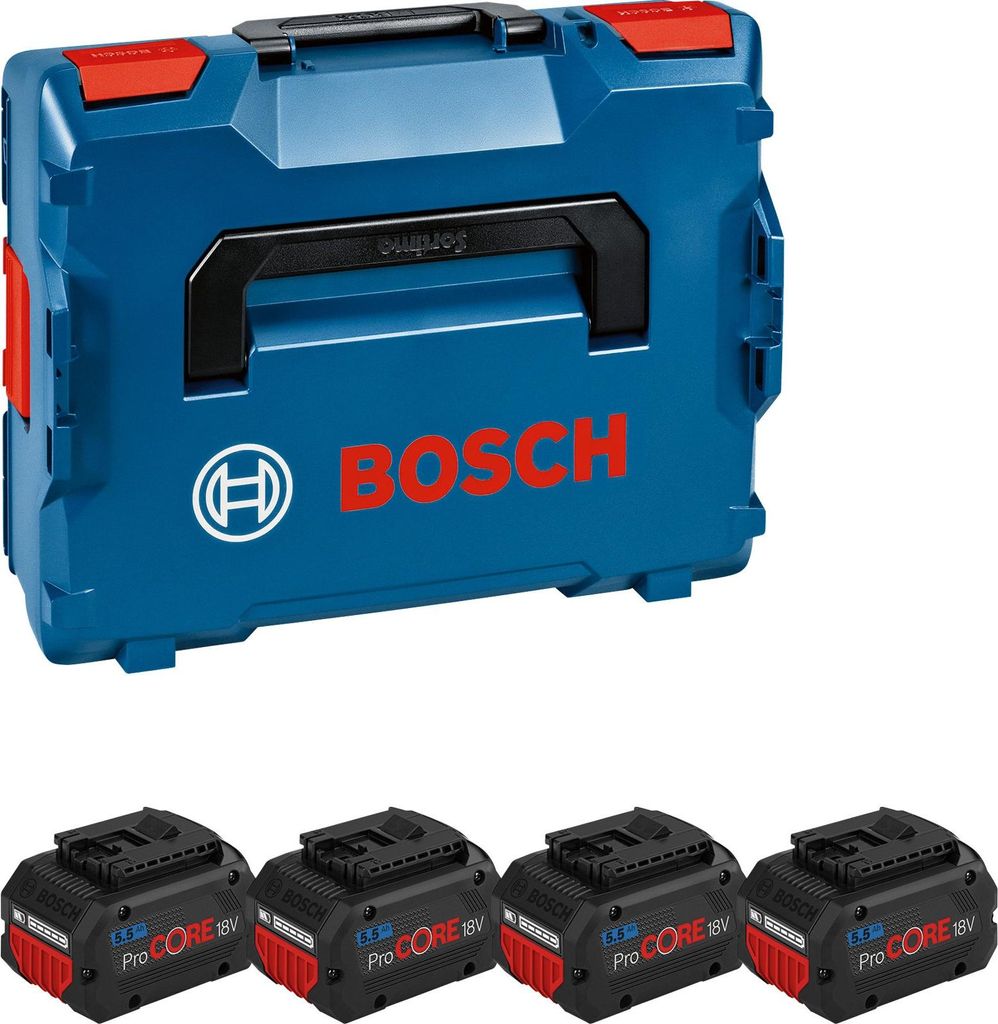 Bosch Akku-Paket 4x ProCORE18V 5,5 Ah in L-Boxx - Produktbild 