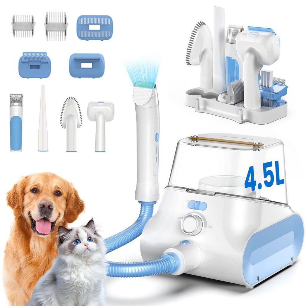 Tierhaarpflege-Set mit Absaugung 5 in 1, Hundeschermaschine Produktbild 