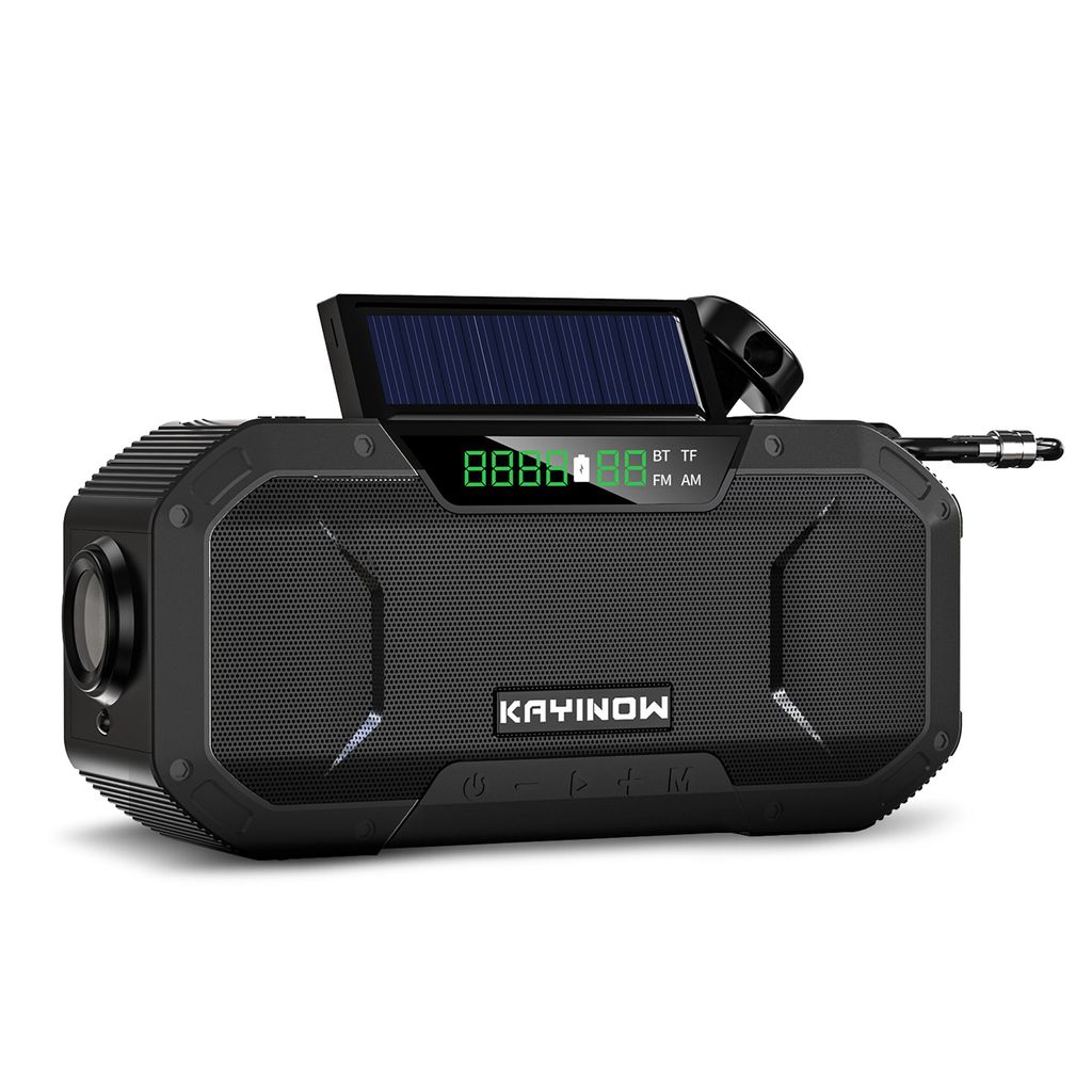 LIXADA Notfall Solar Handkurbel Radio 5000mAh Power Bank Ladegerät Blitzlicht Outdoor Camping Survival Radio