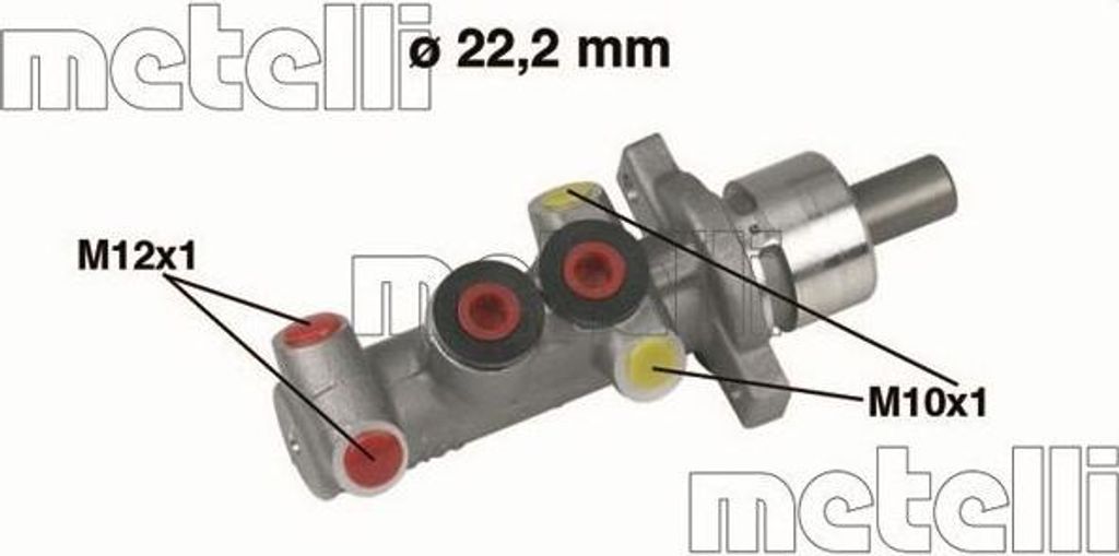 METELLI 05-0310 Bremszylinder Hauptbremszylinder für RENAULT KANGOO (KC0/1) KANGOO Express (FC0/1) für NISSAN Kubistar Kastenwagen (X76)