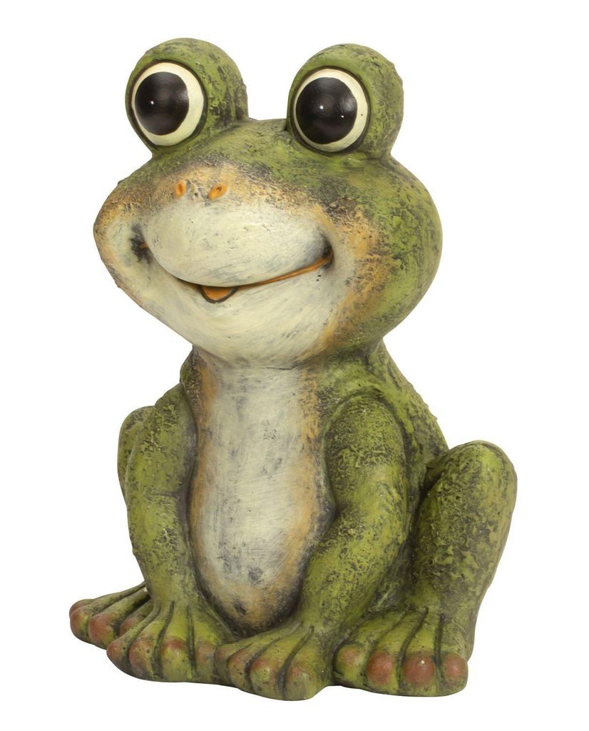 Dekofigur Lachender Frosch Freddy Magnesia Grün 33cm