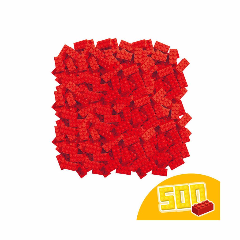 Simba Blox 500 Rote 8er Steine lose, Bausteine, Bauklötze, Immagine del prodotto 