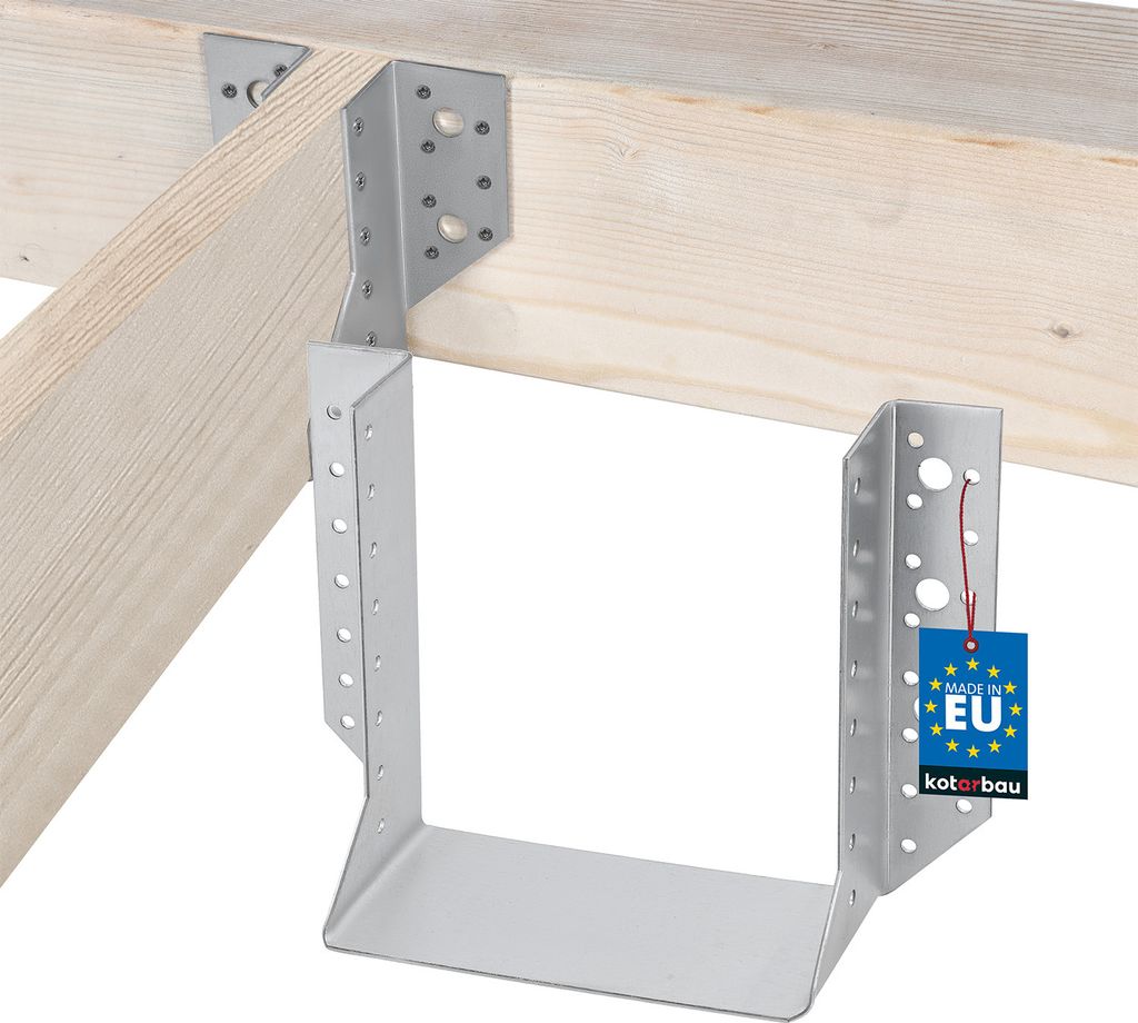 KOTARBAU Balkenschuh Typ A 160 mm Holzbalkenverbinder Balkenverbinder Verbinder für Baukonstruktion außenliegend