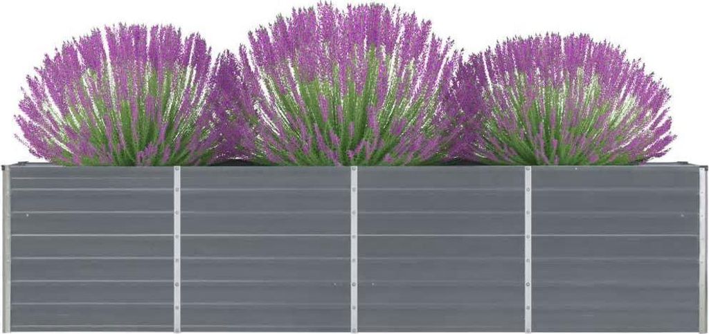 vidaXL Zvýšená posteľ 320 x 40 x 77 cm Pozinkovaná oceľ Obrázok produktu 