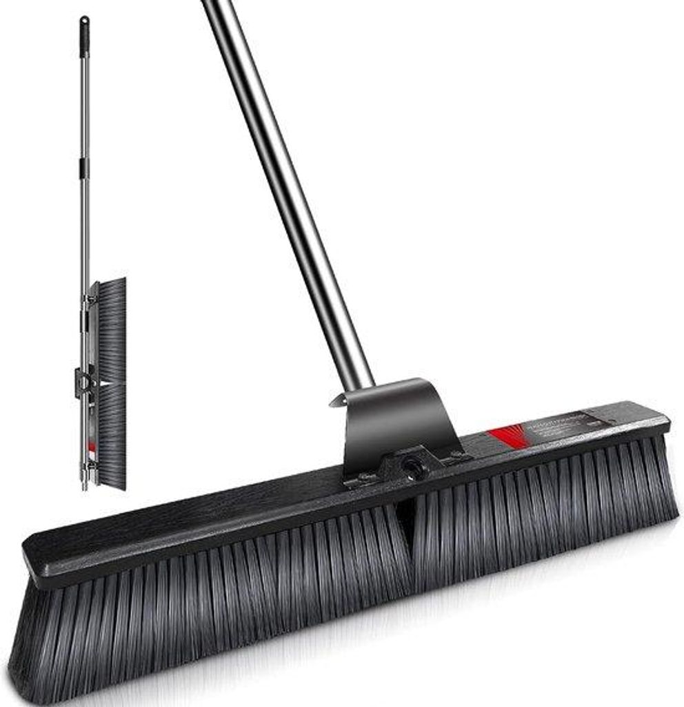63 cm široký smeták s násadou, pevný, s tvrdými štětinami, Obrázek produktu 