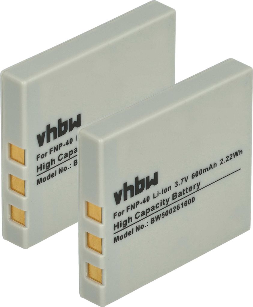 vhbw 2x Akku kompatibel mit Pentax Optio L20, SVi, A40, SV, Produktbild 
