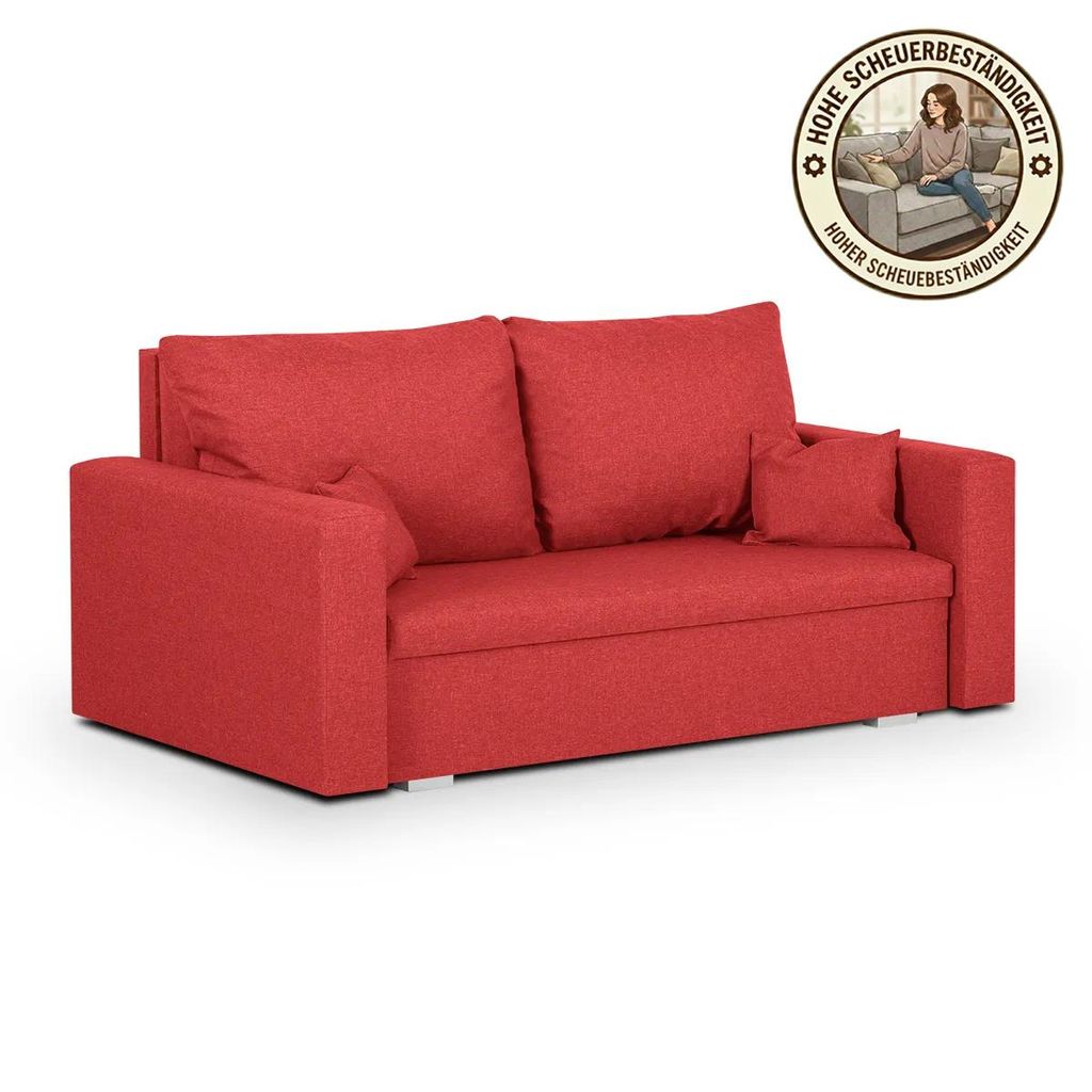 2-Sitzer-Sofa mit Schlaffunktion MONDO - Rot