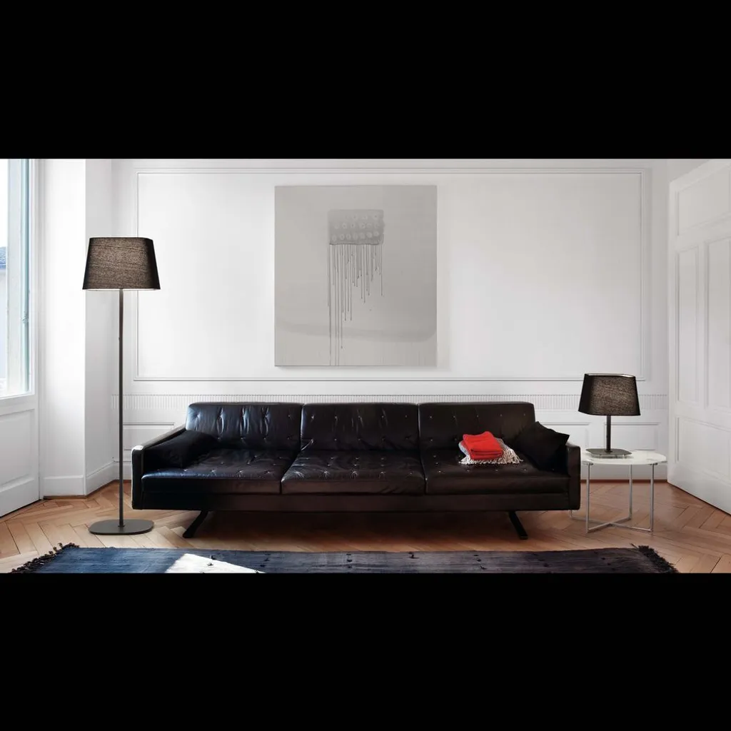 Lampe de Table Douce 1 avec Finition Noir Clair et Verre Teinté - 3