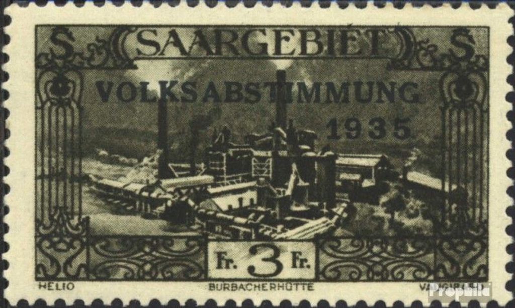 Briefmarken Saarland 1934 Mi 192 gestempelt Volksabstimmung 1935