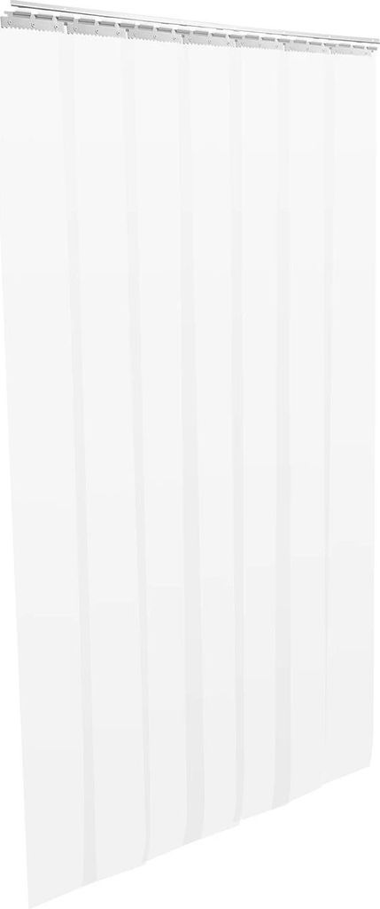 PVC Streifenvorhang - Industrievorhang - Stärke 2 mm - Streifen 200×18 cm - Gesamtbreite 1,05 m - Gewicht 10 kg - Für Kühlraumtüren - Transparent