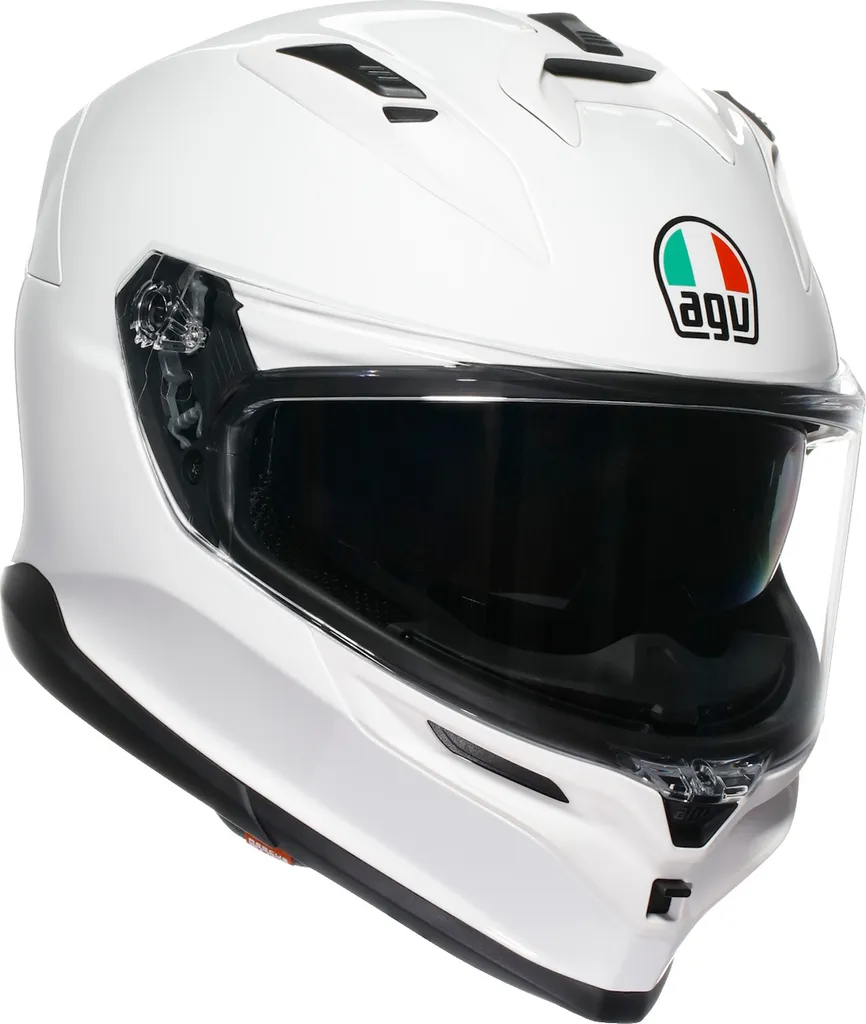 Casque Intégral de Moto AGV K7 Mono Blanc XL - Sécurité et Design Épuré