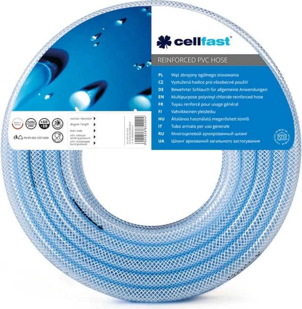 Tuyau technique Cellfast 50m 25x4,5mm résistant aux produits chimiques