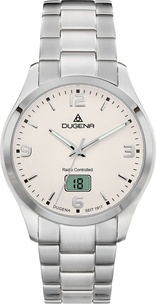 Dugena Herren-Armbanduhr 4460863 Tresor Funk, Edelstahl, 10 bar