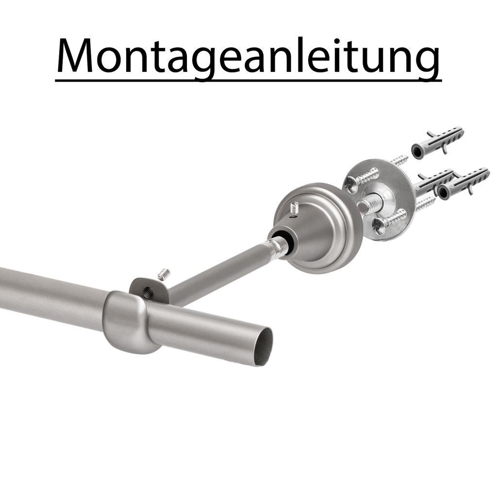 Railroede Maatwerk Luxe 28mm RVS-look met luxe plafondsteunen