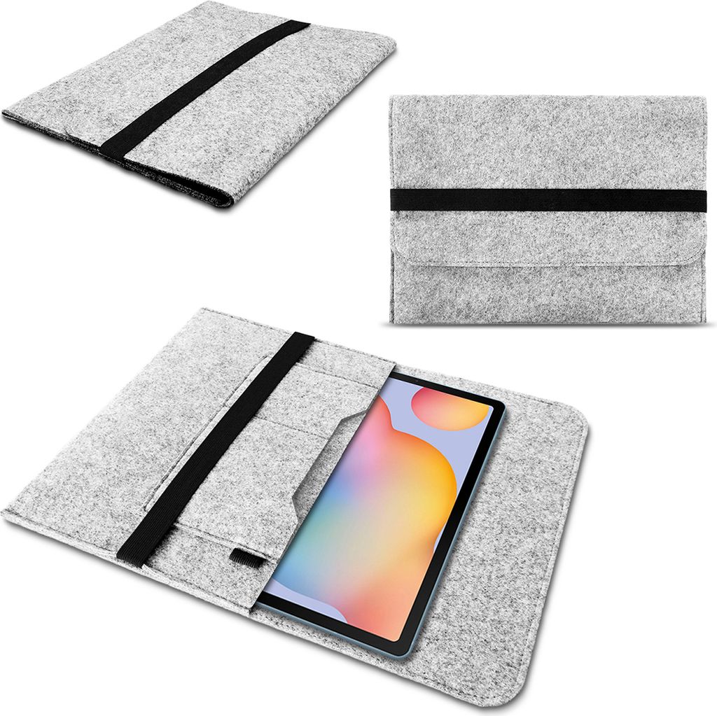 Tablet Tasche für Samsung Galaxy Tab S6 Lite Sleeve Hülle Filz Cover SchutzhülleFarbe:Hellgrau