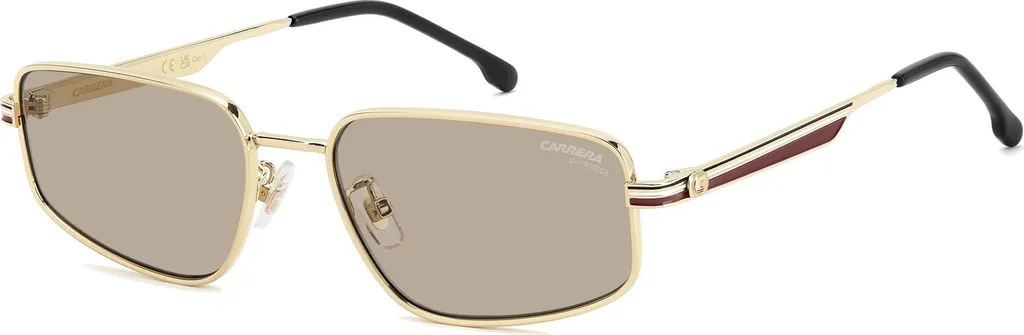 Lunettes de soleil de luxe Carrera monture dorée et verres bordeaux