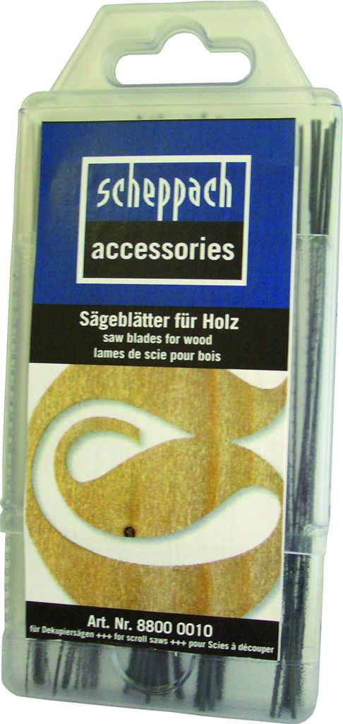 A package of saw blades for wood.