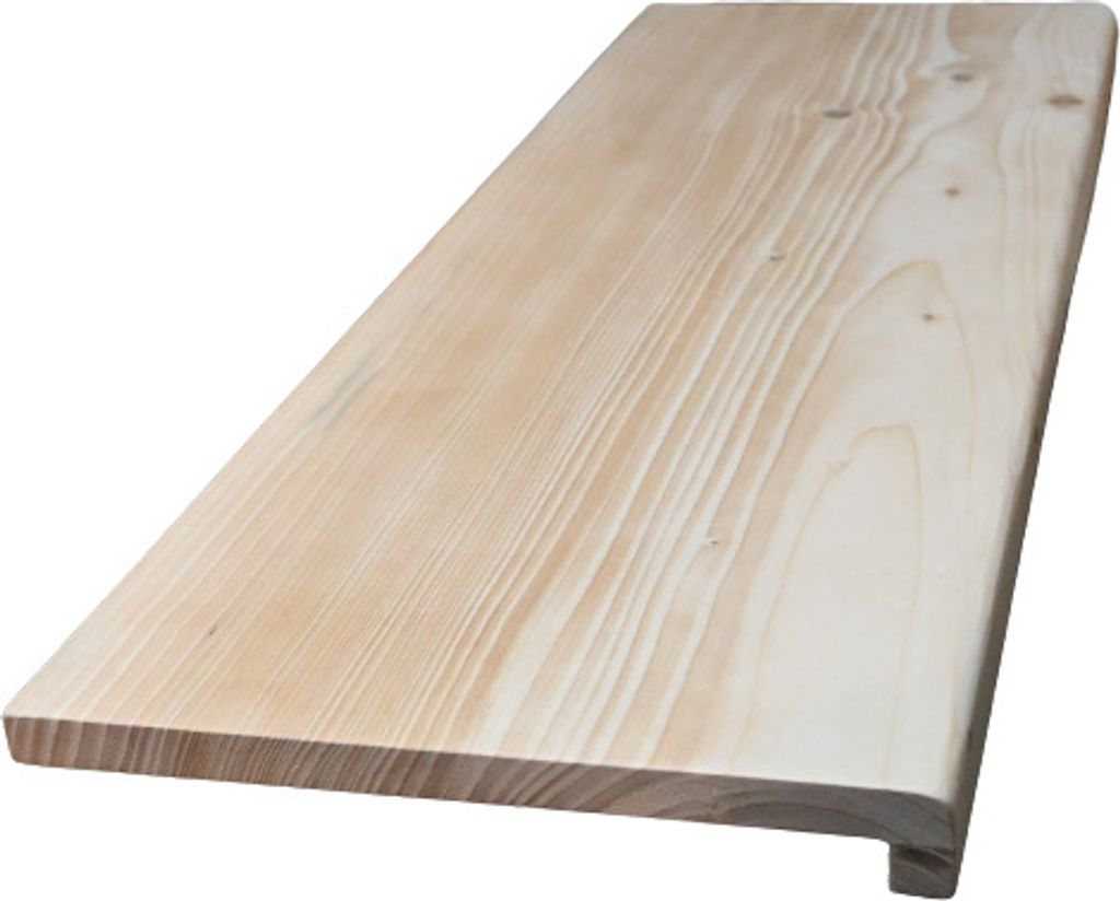 Hilwood - Fensterbank Renovierungsstufe Treppenstufe 20 mm Fichte Natur, 30 cm breit, 130 cm lang