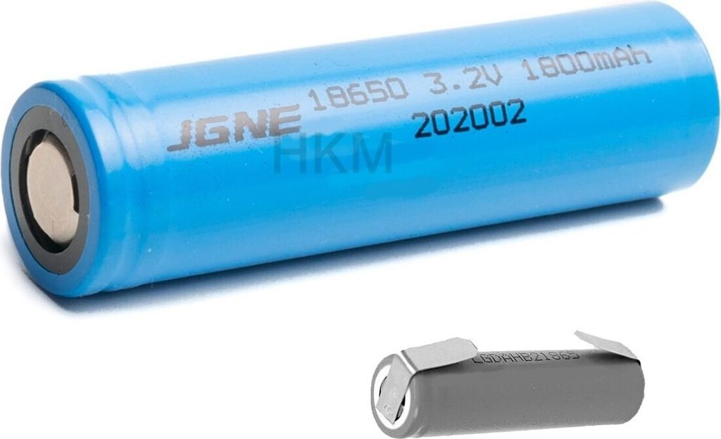 Akku JGNE 18650 1800mah -3,2 V - 5,4 A LIFEPO4 ( A123 ) mit Lötfahne Z