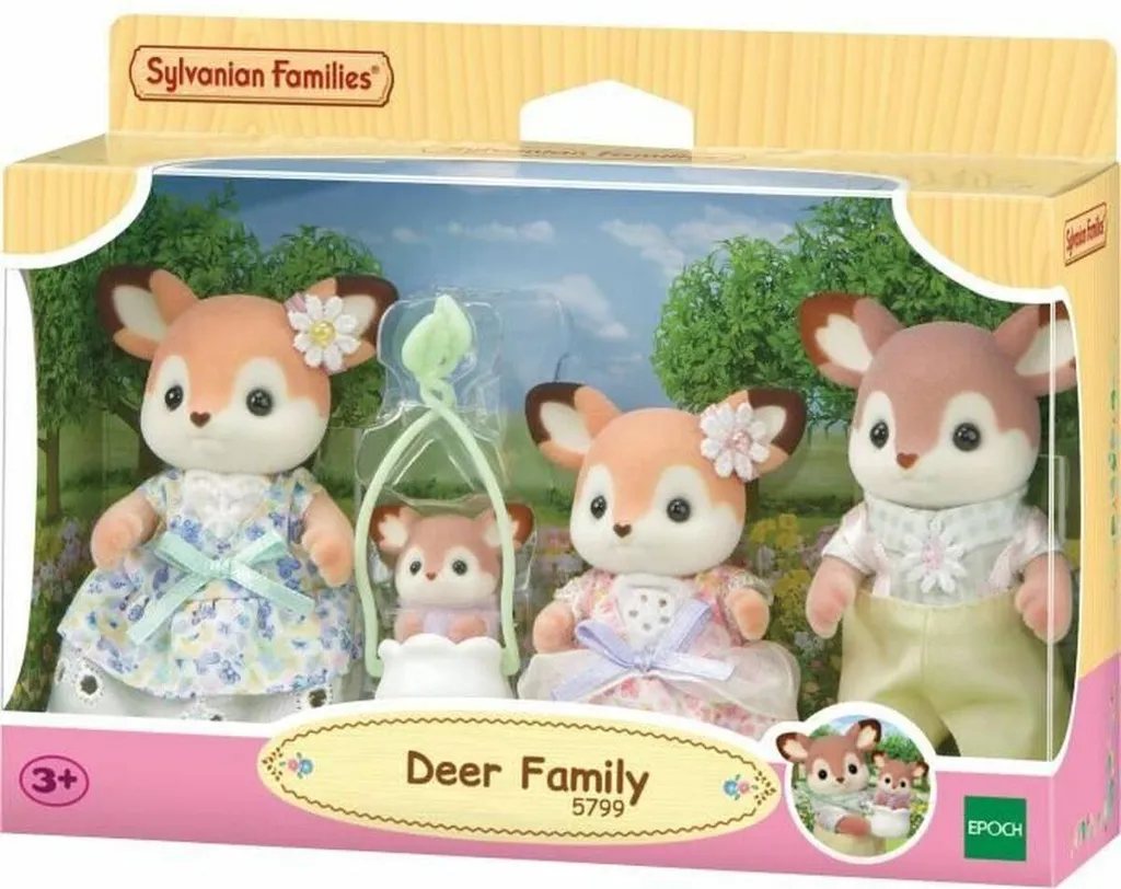Figurines Animaux La Famille Biche Sylvanian pour Enfants et Collection