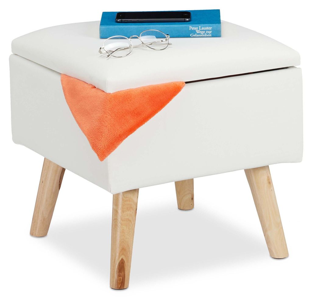 Tabouret avec rangement RD29604, blanc Image du produit 