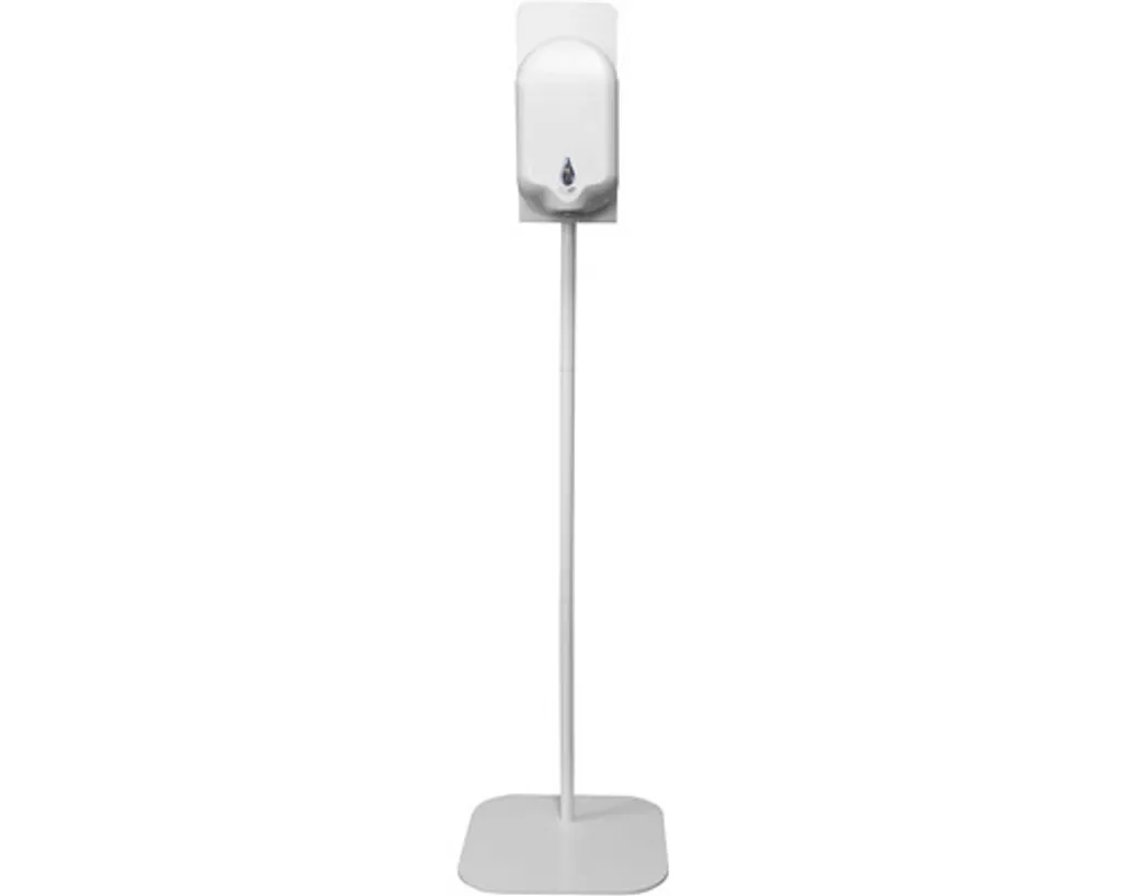 Totem de désinfection avec support pour distributeur automatique de gel
