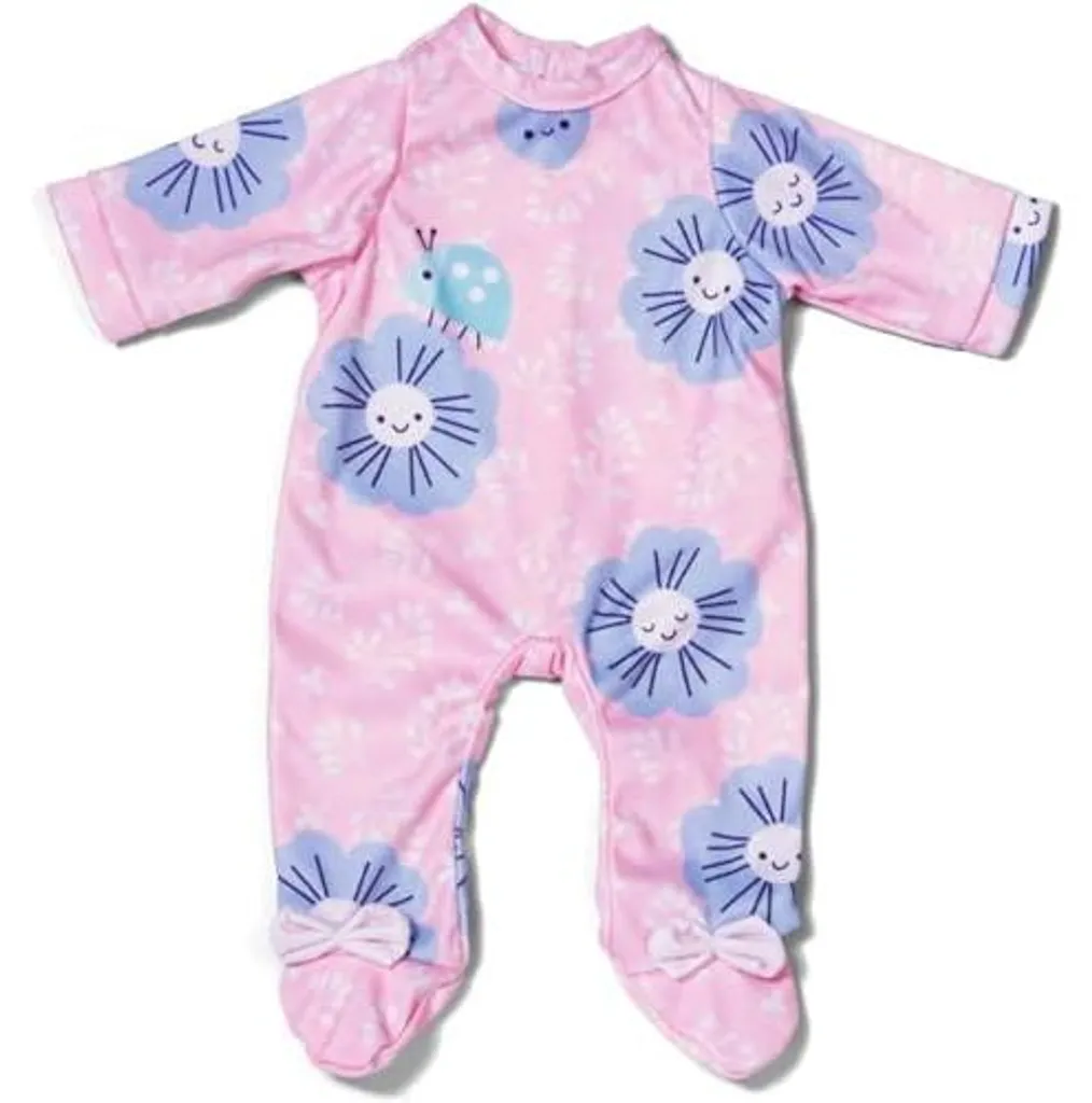 Habiller sa poupée Baby Annabell 43 cm : grenouillère rose à fleurs chic