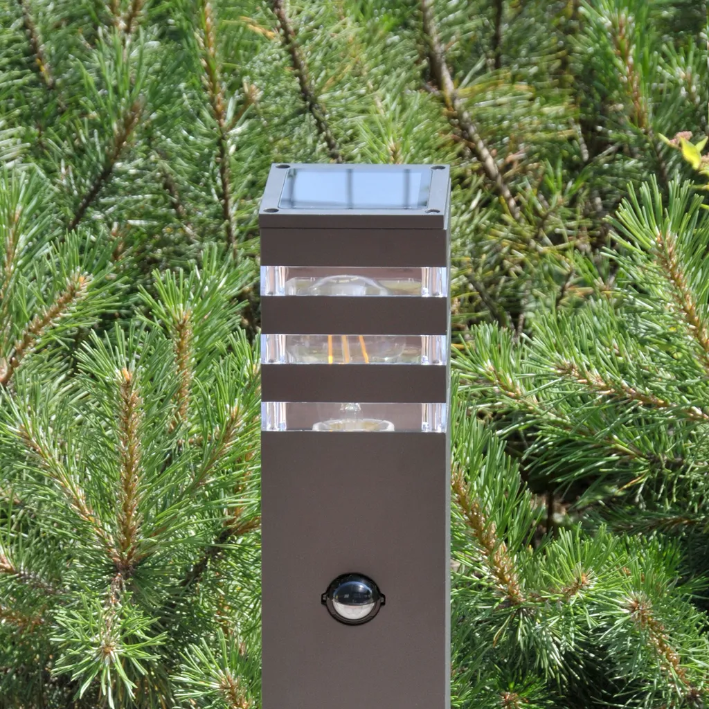 Lampe extérieure PIR 74cm Polux TEKSAS graphite avec capteur crépuscule - 10