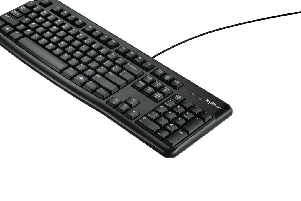 (B1) Logitech K120 Kabelgebundene Tastatur für Windows, US QWERTY-Layout