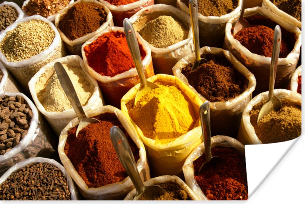 MuchoWow Poster Kräuter - Beutel - Gewürze 120x80 cm - Bilder