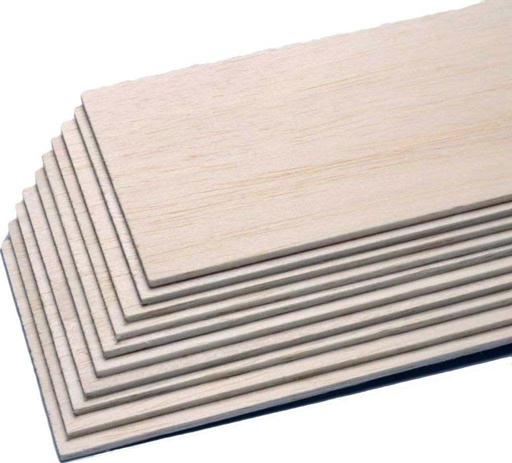 Balsabrett - Balsaholz 6  x 100 x 1000 mm Produktbild 