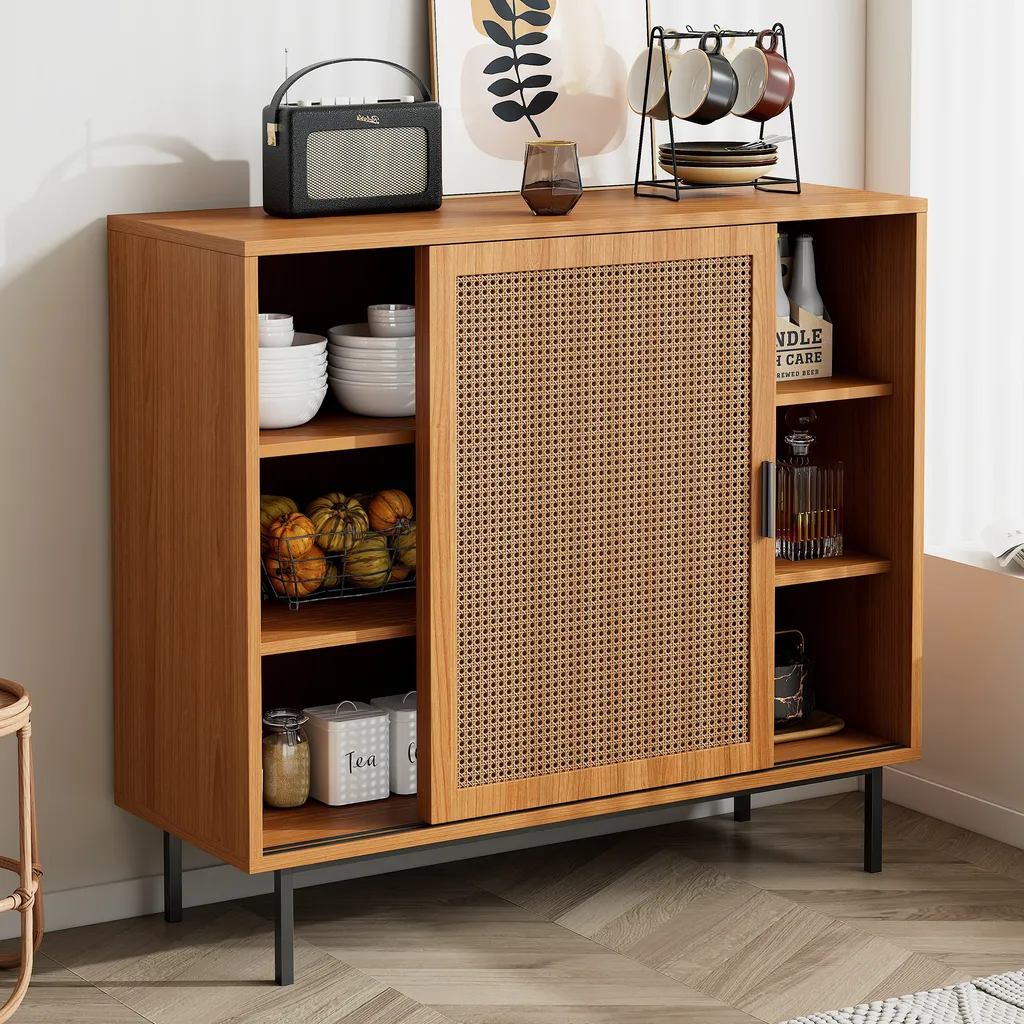Recensione Mobile Rattan Flieks 100x37x90 - Cassettiera Marrone 2 Ante