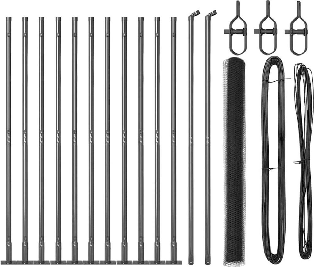 vidaXL Zaunpfosten Grau