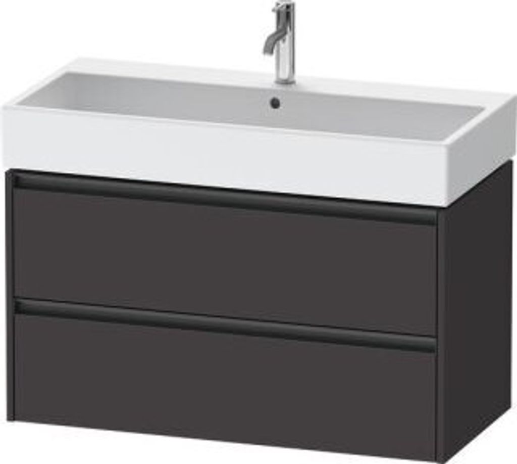 Duravit Ketho.2 Wastafelonderkast 98,4x46x54,9 cm Supermat Grafiet