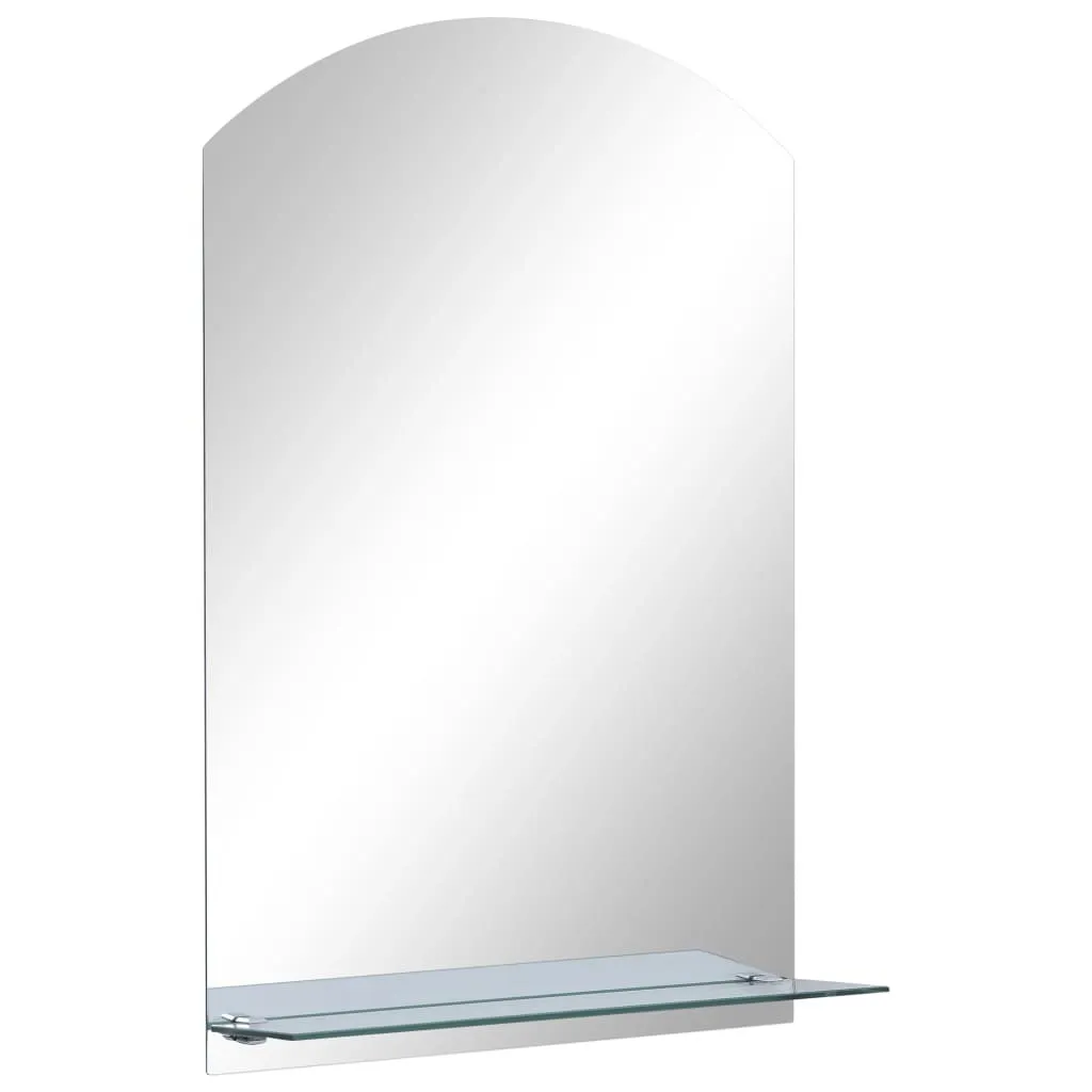 Specchio da parete con mensola 40×60 cm in vetro temperato