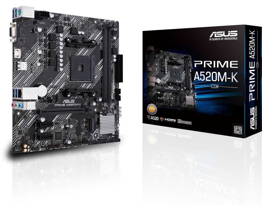 ASUS PRIME A520M-K, AMD, Socket AM4, AMD Ryzen 3000 Series, Zdjęcie produktu 
