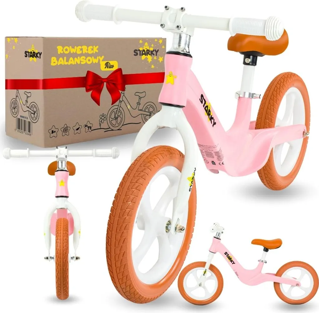 Draisienne enfant rose 12 pouces avec cadre en aluminium très léger