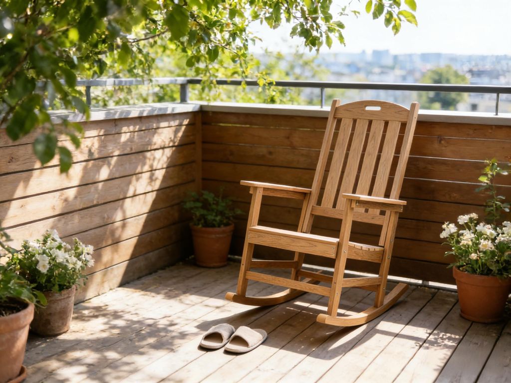 williamspace Allwetter-Schaukelstuhl aus High-Impact-Polystyrol, wetterfest und pflegeleicht, für Terrasse, Garten & Balkon, robust & langlebig, N...