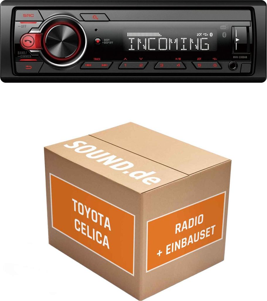 Autoradio Einbaupaket Pioneer MVH330DAB passend für Toyota Celica T23 | Bluetooth Telefonieren
