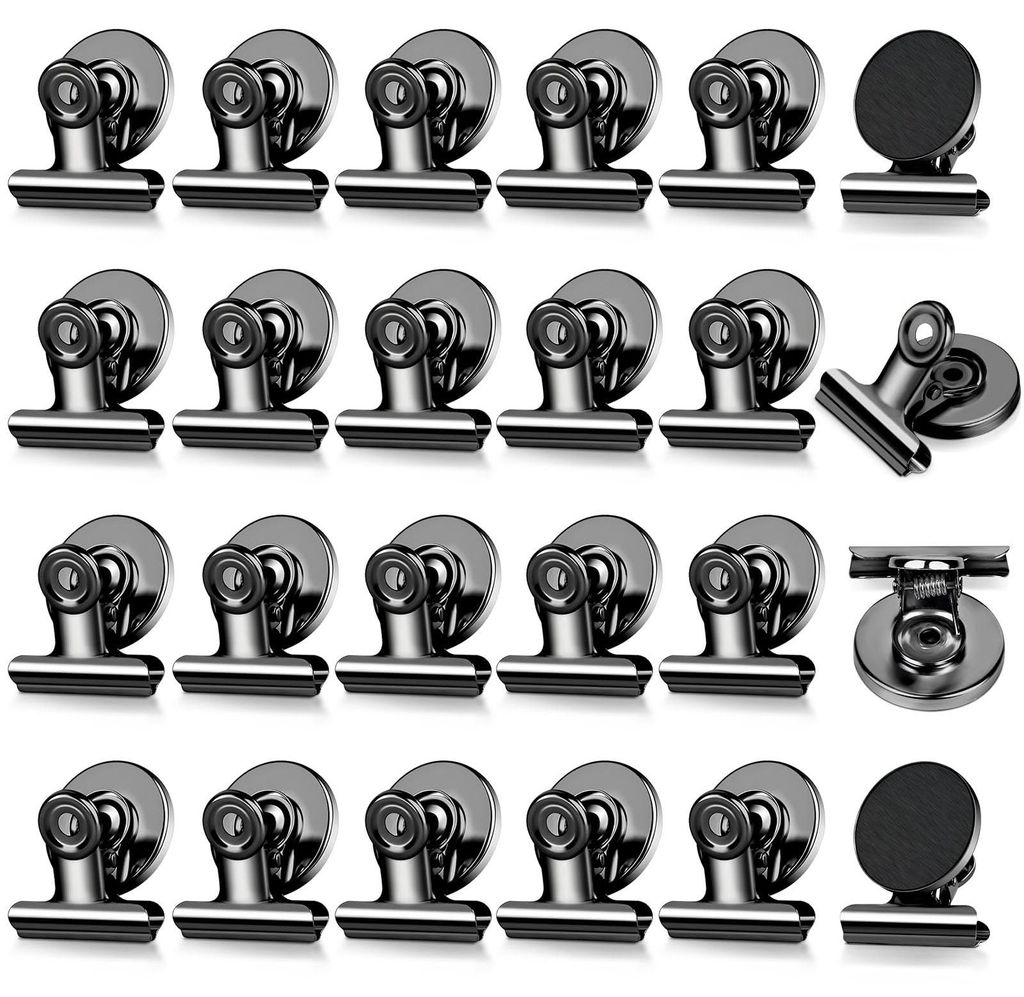 24 starke Magnetclips, Starke Magnetclips für den Kühlschrank, Starke Magnete für Magnettafeln, Kratzfeste Magnetclips, Kühlschrankmagnete für...