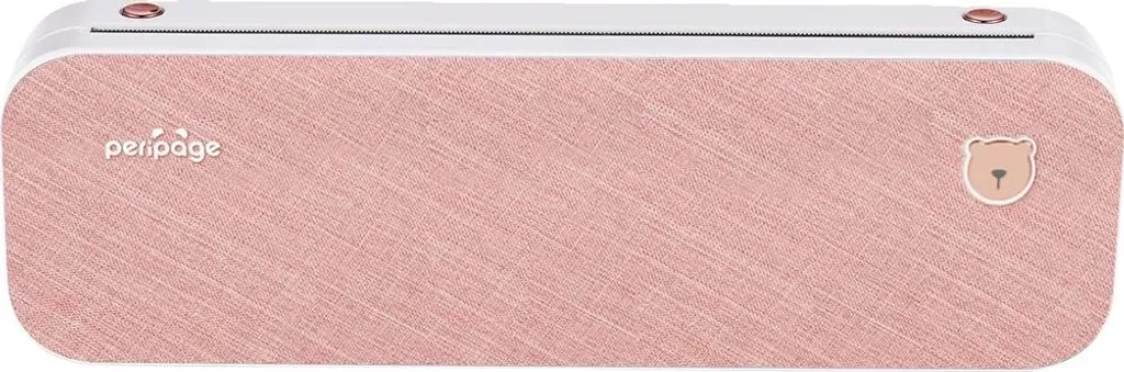 Imprimante thermique sans fil Bluetooth rose avec impression rapide