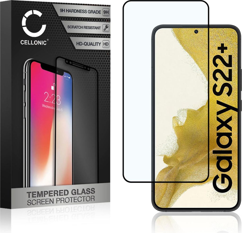 CELLONIC 9H Display Schutzglas kompatibel mit Samsung Galaxy S22 Plus Handyglas 3D Case-friendly Screen Protector Glass - Handy Schutzfolie Display...