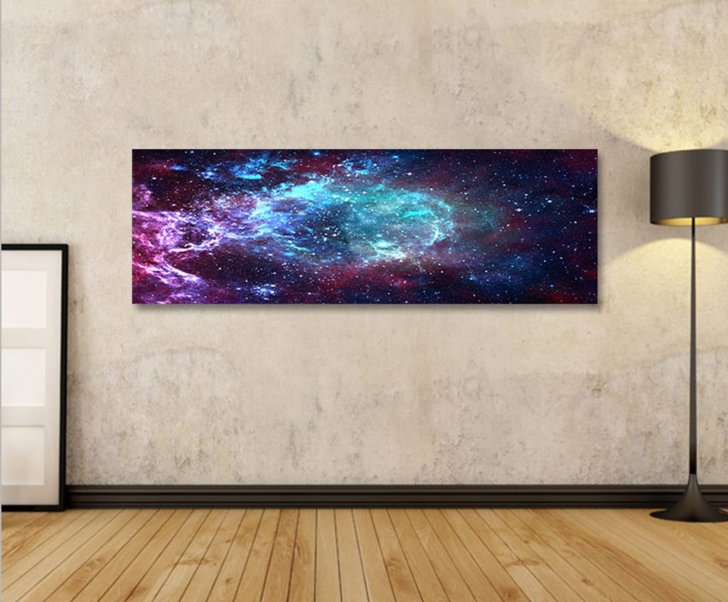 Universum Weltall 1p Bild auf Leinwand Wandbild Poster